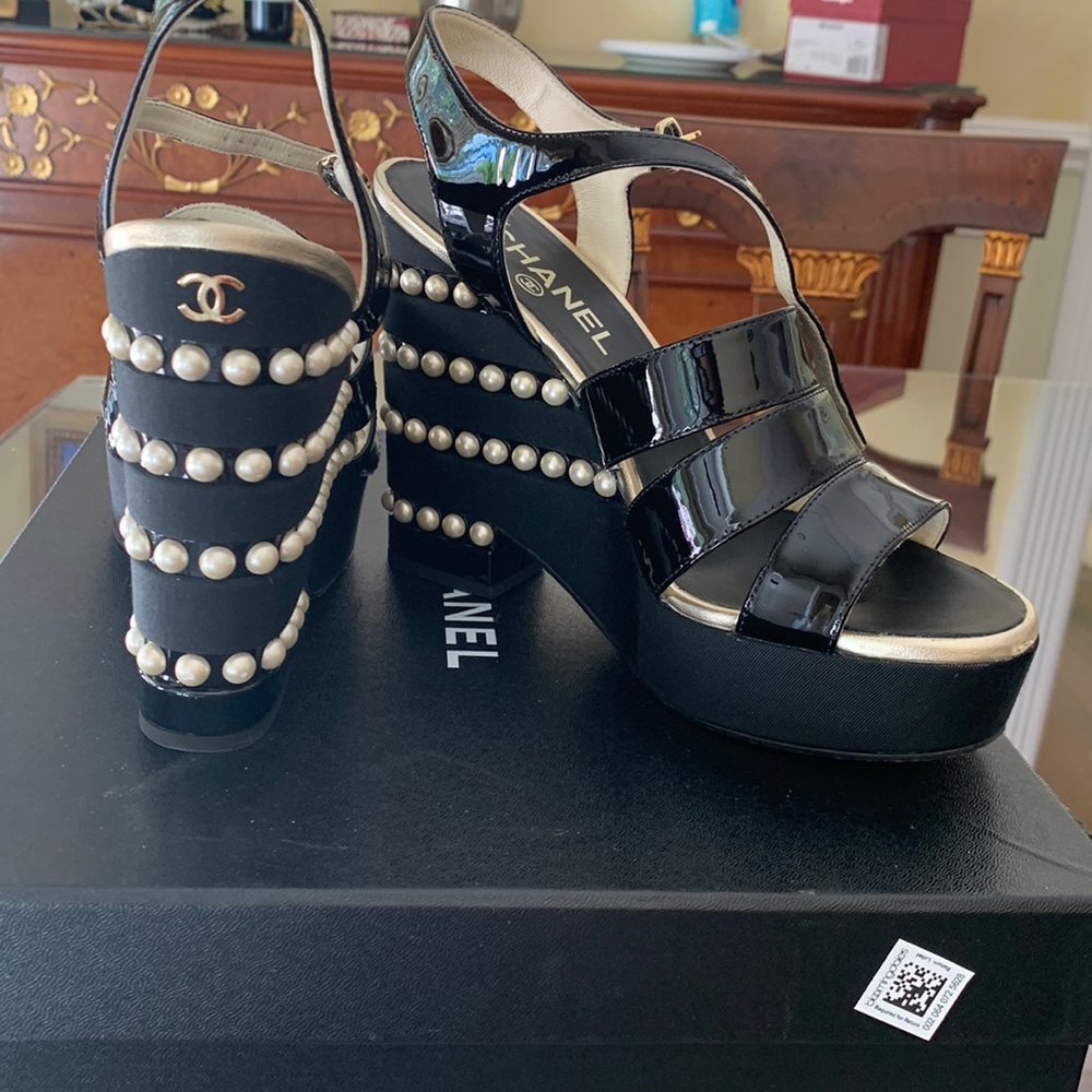 Chanel platform sandals